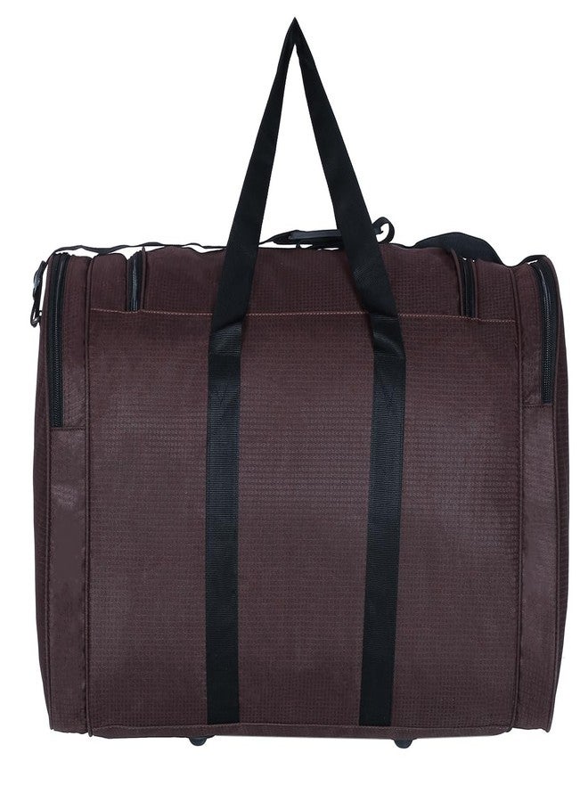 Airish Fabric Travel Duffel Bags for Men and Women 50 L Brown fold - Image 3